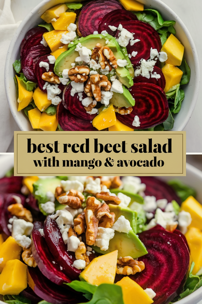 Red Beet Salad with Mango & Avocado Recipe