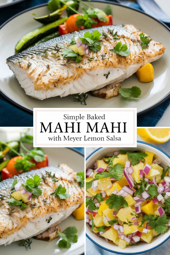 Baked Mahi Mahi with Meyer Lemon Salsa recipe