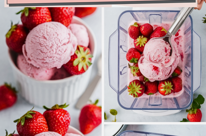Homemade Strawberry Ice Cream: Fresh Berries Meet Creamy Custard