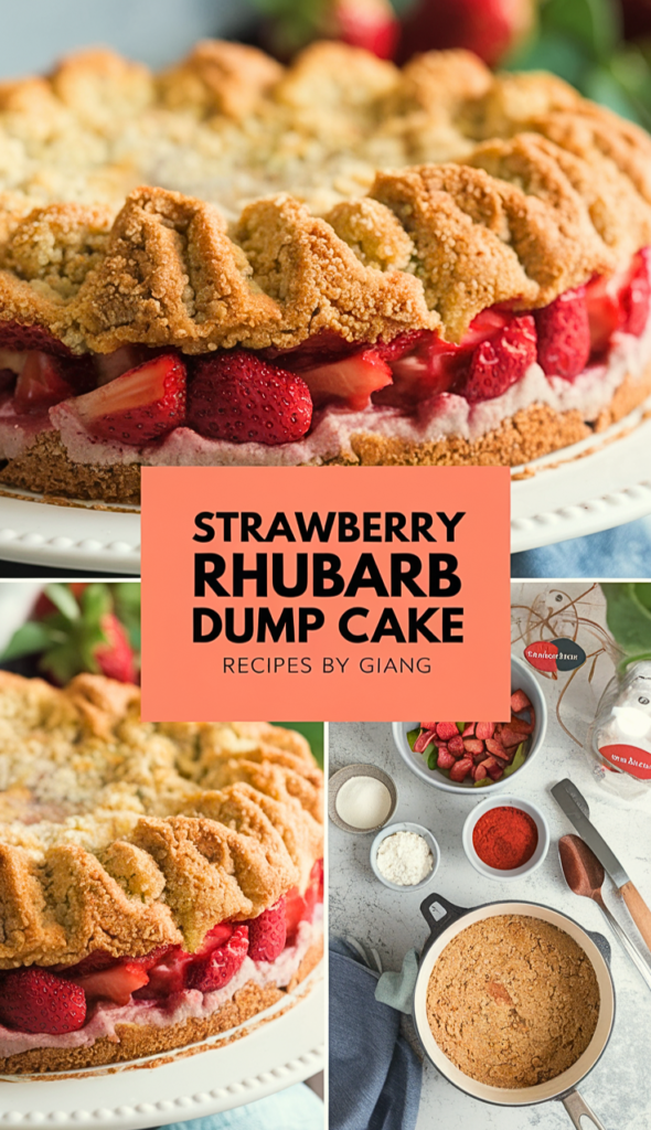 strawberry rhubarb dump cake recipe
